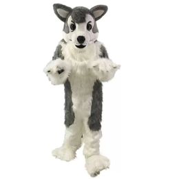 Hallowee Grey Wolf Husky Dog Mascot Costume High Quality Cartoon Anime theme character Carnival Adult Unisex Dress Christmas Birthday Party Outdoor Outfit