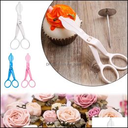 Baking Pastry Tools Bakeware Kitchen Dining Bar Home Garden Ll Plastic Scissors Flower Lifter Craft Cake Decorating Tool Modell Dhhxi