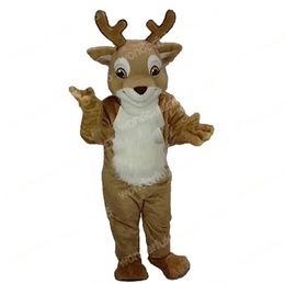 Christmas Deer Mascot Costumes High quality Cartoon Character Outfit Suit Halloween Outdoor Theme Party Carnival Festival Fancy dress