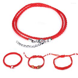 Link Chain Red Rope Knot Bracelets For Women Men Adjustable Classic Simple Hand Jewelry Gift Drop