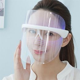 face care tools UK - Minimalism Design 7 Colors LED Mask Pon Therapy AntiAcne Wrinkle Removal Skin Rejuvenation Face Care Tools 220624