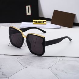 sunglasses for men Women's Sunglasses with Metal Logo Fashion Women's Brand Full Frame UV400 Lenses Large Square Luxury