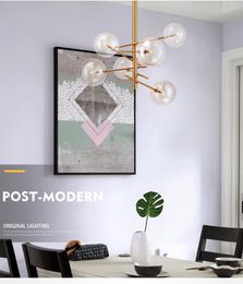 Pendant Lamps Postmodern Personality Magic Beans Glass Lamp American Living Room Dining Bedroom Modern Simple LightPendant