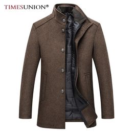 Mens wool winter coats jacke Thick Overcoats Topcoat Mens Single Breasted Coats And Jackets With Adjustable Vest 4 Colours M-3XL 201128