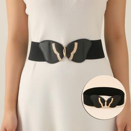 Belts Brown Dress Suit Ladies Fashion Atmosphere Wide Belt Decorative Elastic Girdle Versatile Waist Mens Twill BeltBelts