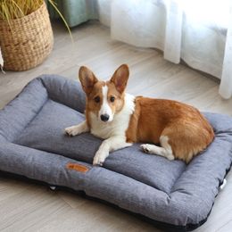 Dog Bed Washable Cushion Breathable corduroy pet mat Waterproof House Pad Pet Nest Sofa Blanket Mat for Animals Y200330