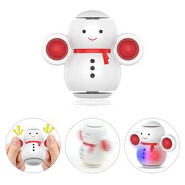fidget spinner flash NZ - Fidget Flash Toy Kids Top Doll Rotate Bubble Game Easter Christmas Fidgets Spinning Spinner Tumbler Snowman with Light Stress Relief Toys Free UPS