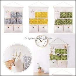 Storage Bags Home Organization Housekee Garden Ll Wall Door Closet Hanging Bag Pockets Ove Dhb2I