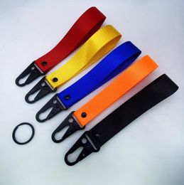 Multifunctional Plain Colors Nylon Keychain Strap Short Lanyard Keychain Gifts