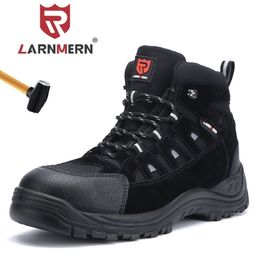 LARNMERN Mens Work Safety Boots Breathable Construction Protective Footwear Steel Toe Antismashing Nonslip Sandproof Shoes Y200915