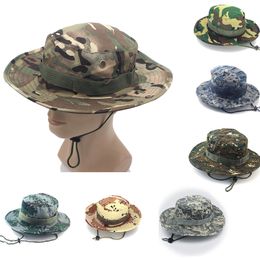 Bucket Hat Camouflage Summer Sunscreen Breathable Wide Brim Hats Foldable Outdoor Mountaineering Fishing Cap Sun Hat