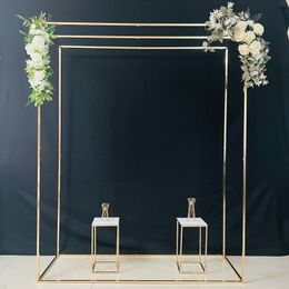 5PCS Big Wedding Flower Arch DIY Frame Decoration Backdrop Candle Rack Cake Stand Welcome Entrance Door Props Birthday Shower Balloons Fabric Display Shelf