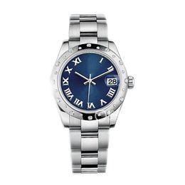 High Quality Asian Watch 2813 Sports Automatic Mechanical Ladies Wrist Watch 178344-72160 31mm blue Roman Dial Stainless Strap Fashion Datejust luxurious Watches