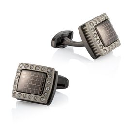 Vintage Pattern Metal Cuff links Gift High Quality Shirt Cufflinks for Men Round Bronze