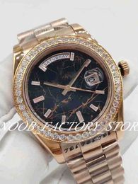 Men Watches Factory Sale Rose Gold Diamond Bezel 2022 Meteorite Dial Classic 41 mm 2813 Automatic Movement Stainless Steel Strap Christmas