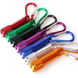 mini led flashlight keychain Aluminium Alloy body mini leds with Carabiner Ring sports mini flashlight keychain