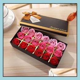 Decorative Flowers Wreaths Festive Party Supplies Home Garden 18Pcs Bath Soap Rose Artificial Flower Floral Petals In Dhaaf