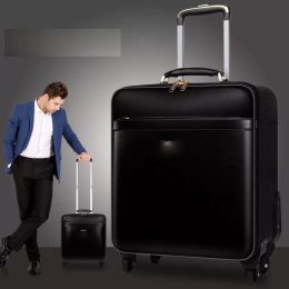 leather Famous Designer Metal Luggage Aluminum Alloy Carry Rolling LugThicker Travel Suitcase Protgage Suitcase High Strength Bag horizon tr