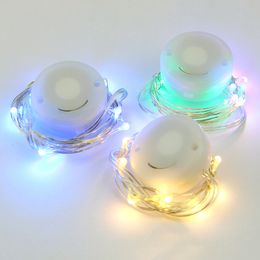 Party Decoration LED waterproof flashing lights with button cell box decorative Christmas cake lights