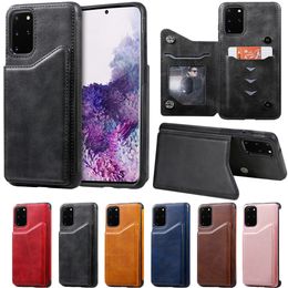 Candy Colours Leather Cases For Samsung Galaxy S8 S9 S10E S20 FE Plus Ultra Note 8 9 10Plus 20Ultra Stand Phone Cover