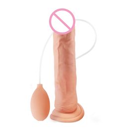 Realistic Penis Spray Water Dildo Soft Ejaculation Cock with Ball Adult sexy Toys for Women Masturbator Pussy Fake Dildos
