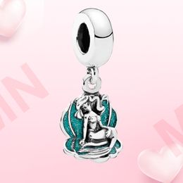 Silver charm Mermaid shell charm Pendant Original Fit Pandora bracelet for women jewelry