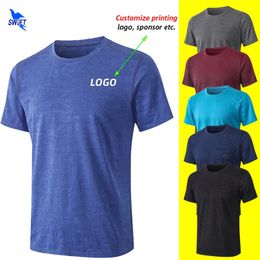 Summer Breathable Quick Dry Sport T Shirt Customise Short Sleeve Running Shirts Gym Fitness Sportswear Camo Top Tee 220704
