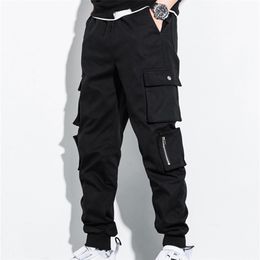 Spring Summer MultiPockets Cargo Pants Men Streetwear Plus Size Black Joggers Male Casual Cotton Trousers 6XL 7XL 8XL 220713