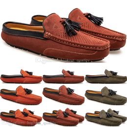 Primavera Estate Nuova Moda Stile britannico Uomo Tela Casual Scarpe da pisello Pantofole Uomo Cento Tempo libero Studente Uomo Pigro Drive Copriscarpe Comodo Traspirante 38-47 1008