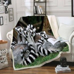 Blankets Dropship Plush Sherpa Printed Animal,monkey And Throws Super Soft Comfortable Weighted Blanket Duvet Portable