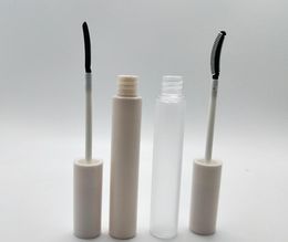 100pcs Empty bottle 12ml Mascara Tube Eyelash Cream Vial White Clear Liquid Bottle With Plug Silicone Brush Head Cosmetic Makup Tool