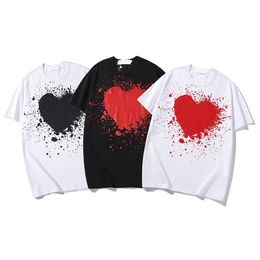Play Designer Mens t Shirts Heart Badge Brand Fashion Womens Short Sleeve Cotton Top Polo Shirt Clothing MRCZ