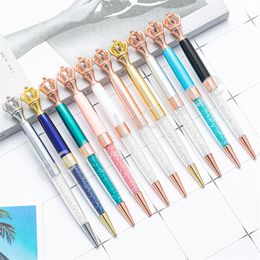 Crystal Crown Ballpoint Pens Adornment Crowns Gem Ballpoint Pen School Desk Office Supplies