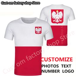 POLAND t shirt diy free custom name number Summer Trendy Short Sleeve T Shirt Top Men Female 220616