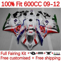 OEM Body For HONDA CBR600 CBR 600F5 600 RR CC F5 09-12 Bodywork 146No.24 CBR-600 CBR600RR 09 10 11 12 CBR 600RR 600CC 2009 2010 2011 2012 Injection Fairings red white