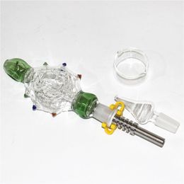 Nectar bong Set with domeless hookahs Tai Nail 14mm water pipes recycler oil rigs mini glass bongs