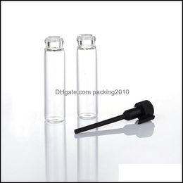 1Ml Mini Sample Cute Glass Travel Oil Per Bottle With Drop Empty Vials Tube Delivery 2021 Packing Bottles Office School Business Industria