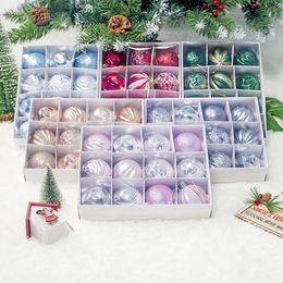 12Pcs Christmas Tree Decor Ball 6cm Bauble New Year Party Hanging Ball for Home Xmas Decorations