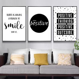 Inspirational English Letter Canvas Art Poster Picture Wall Nordic Home Decor 