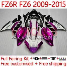 Fairings Kit For YAMAHA FZ6N FZ6 FZ 6R 6N 6 R N 600 09-15 Bodywork 31No.14 FZ-6R FZ600 FZ6R 09 10 11 12 13 14 15 FZ-6N 2009 2010 2011 2012 2013 2014 2015 OEM Body rose white