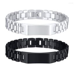 Link Chain Stainless Steel Watch Band Bracelet For Men ID Tag Bracelets Jewellery Kent22
