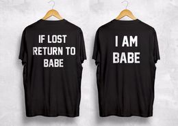 return gifts UK - Men's T-Shirts If Lost Return To Babe I Am The T Shirt Couple Gift Matching Wifey Husband Cotton Short Sleeve Men Casual Top Tee