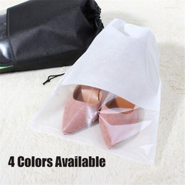 Storage Boxes & Bins 1 PC Non-Woven Semi-Transparent Shoe Bag Travel DrawString Harness Pocket High Heel Leather Shoes Dust-Proof Package