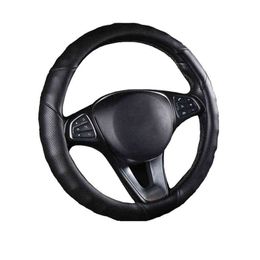 Car Steering Wheel Cover Microfiber Leather Suitable For Most Steering Wheel Warm Soft 3738 Cm 145 "15" Hand Bar Protector J220808
