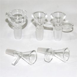 Hookahs Dry Herb slide glass bowls 10mm 14mm 18mm with flower snowflake Philtre Bong bowl for Bongs Ash Catcher smoking Bowls