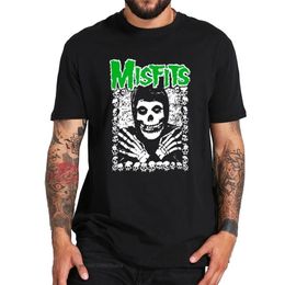 The Misfits I Want Your Skulls T Shirt Punk Rock Band T Shirt Algodón Algodón de alta calidad Topla de techo de cuello básico 220615