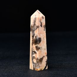 -Pfirsichmondstein mit rauchiger Quarz Mineralkristallheilungsprobe Sammlung