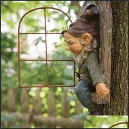 Garden Decorations Patio Lawn Home Ll Dwarf Old Man Statue Decoration Resin Scptures With Whit Otwep