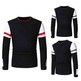 Men's sweater in autumn and winter. T-shirt with base coat. It's a sweater. Men's slim fitting Pullover trend round neck M16 L220704