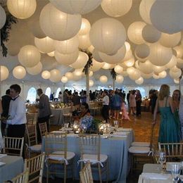 30 Pcs Chinese Mixed Paper Lanterns Light Hanging Ball Paper Lanterns For Birthday Party Wedding Decoration Light 4 To 12 Inches 220527